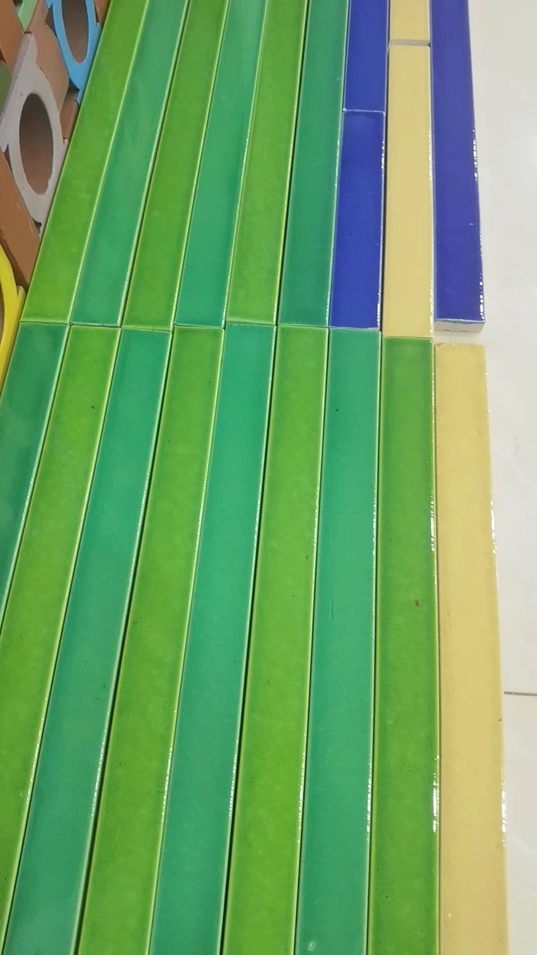 Glazed long bricks for inside or outside wall decoration 